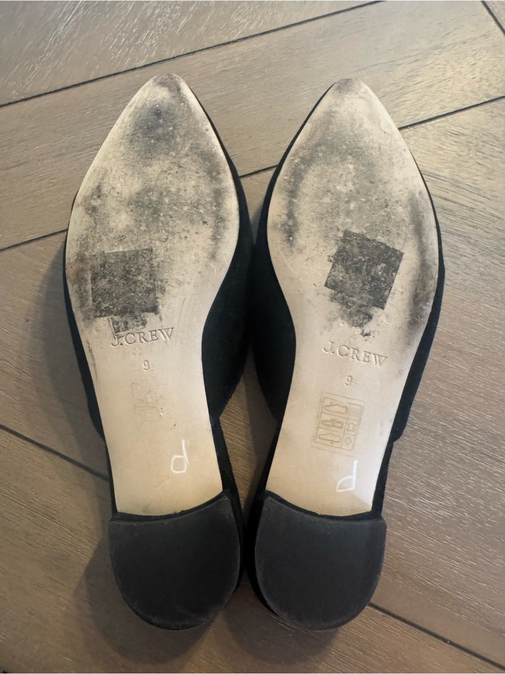 J. Crew Black Velvet Pointed Slip-On Mules - Picture 9 of 10